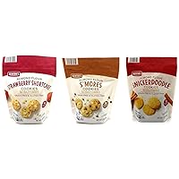 Almond Flour Grain & Gluten Free Cookies by Bentons 3 Flavor Sampler - (1) each: Snicker Doodle, S’Mores & Strawberry Shortcake 3 oz - (Pack of 3)