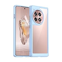 Aikukiki Case for OnePlus 12R 5G 2024,OnePlus Ace 3 Case,Transparent TPU+PC Acrylic Protective Military Grade Armor Heavy Duty Protection Phone Case for OnePlus 12R/OnePlus Ace 3 (Blue)