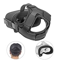 Head Strap Pad&Silicone Face Cover for Oculus Quest Headset,Cushion Pad for Oculus Quest Accessories, Reduce Head Pressure Better Wrapped Head（As Shown）