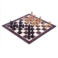Chess Board Portable Chess Game Wooden Foldable Chess Set, Board + Chess Pieces 48x48cm/18.8x18.8 Inch Chess Sets