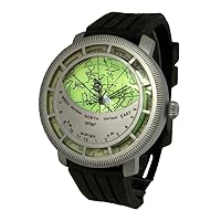WatchDesign Planisphere Wrist Watch - Constellation with Map/Map, Displays Locations of Major Constellations in the Sky, Strap.