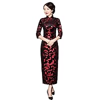 Velvet Cheongsam Chinese Dress Cheap Qipao Long