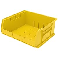 Akro-Mils 30250 AkroBins Plastic Storage Bin Hanging Stacking Containers, (15-Inch x 16-Inch x 7-Inch), Yellow, (6-Pack)