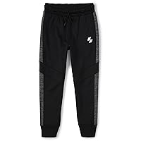 The Children's Place Boys' Active Jogger Pants, Black, Small