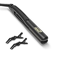 JINRI 0.8 Inch Hair Straightener Titanium Plate Medium-Sized Flat Iron,Perfect Travel Size Hair Straightener Dual Voltage