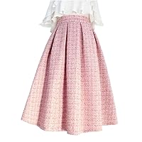 French Style Winter Wool Ball Gown Skirt Women Waist Thick Party