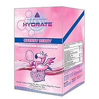 Core Nutritionals Hydrate: Comprehensive Electrolyte Replacement and Hydration Blend for Post Workout, Exercise Recovery Drink (20 Stick Packs) (Fun Sweets Cherry Berry)