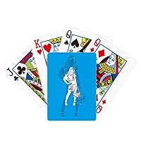 Blue Fashion Beautiful Woman Poker Playing Magic Card Fun Board Game