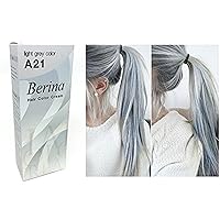 A21 Light Grey Silver Permanent Hair Dye Color Cream Unisex - Punk Style