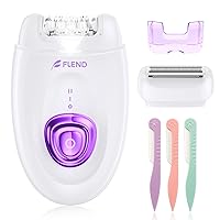 Epilator for Women, Facial Epilator for Women Hair Removal Face, Electric Shaver & Epilator, Face Epilator for Women, 2 in 1 Lady Shaver Bikini Trimmer Razor with LED Light for Underarms Legs Arms