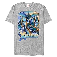 Marvel Big & Tall Classic Xmen Arrange Men's Tops Short Sleeve Tee Shirt, Athletic Heather, 4X-Large