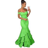 Women's Mermaid Prom Dress Long Off Shoulder Formal Occasion Evening Dress