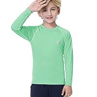 MEETWEE Boys Rash Guard Long Sleeve Girl UPF 50+ Sun Protection Shirt Swim Shirts Youth SPF Quick Dry Shirt Swimwear Sunsuits