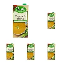 Pacific Foods Organic Low Sodium Vegetable Broth, 32 oz (Pack of 5)