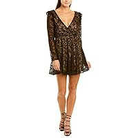 Women's Sweet Heart Lace Wrap Blouson Short Mini Dress