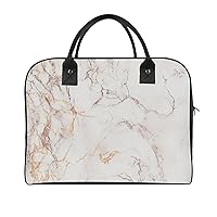Copper Rose Gold Marble Travel Tote Bag Large Capacity Laptop Bags Beach Handbag Lightweight Crossbody Shoulder Bags for Office