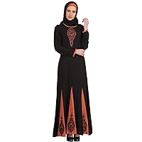 Black Rayon Islamic Stylish Casual & Formal Wome's Burqa Abaya Dress AY-508