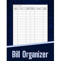 Bill Organizer: Bill Payment Tracker, Payment Notebook, Expense Tracker
