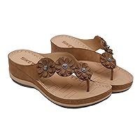 Holibanna 1 Pair Beach Slipsole Sandals Flower Slipper Summer Shoes Comfortable Sandals for Women (Black 36 Yards EU36. 5 US6 UK3. 5)