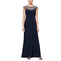 Alex Evenings Women's Long A-line Sweetheart Neck-Mother of The Bride Dress (Petite and Regular Sizes)