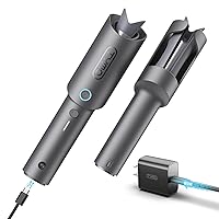 Cordless Automatic Curling Iron - TYMO Rotating Hair Curler 1 Inch Rechargeable with 60Min Runtime, 1.5H Fast Charge, 65W Corded Instant Use, Ceramic Curling Wand with 200M Ions for Curls Beach Waves