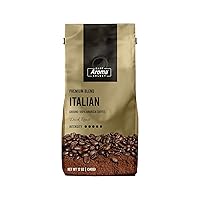 Café Aroma Premium Italian Blend, Ground Coffee, Bold Flavor With Notes Of Cocoa, 100% Arabica Coffee Beans, Dark Roast, 12 Ounce (1 Pack)