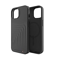 Gear4 ZAGG Brooklyn Snap Case Apple iPhone 14, D30 Drop Protection Up to (13ft│4m), Wireless Charging Compatible, Vegan Leather - Black