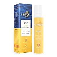 AQlGC Glow+ Dewy Sunscreen SPF 50 PA++++ UVA/B & Blue Light Protection for Men & Women Oily Dry, Sensitive & Combination Skin Fragrance-Free (50 gram)