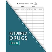 Returned Drugs Book: Returned Drugs Log Book | Medication Destruction Logbook | Medication Returns Book to record Returned and Expired Drugs for Disposal.