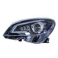 DRL Car Assembly Turn Signal High Beam Angel Eye Projector Lens Compatible with Benz W204 LED Headlight 2007-2011 C200 C260 C300
