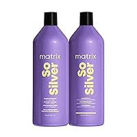 So Silver Purple Shampoo & Conditioner Set | Neutralizes Yellow Tones & Nourishes Dry Hair | For Blonde, Grey, Platinum, & Bleached Hair | For Color Treated Hair | Packaging May Vary