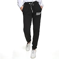 DKNY Women's Jeans Casual Mid Rise Drawstring Logo Joggers Sweatpants