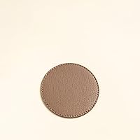 OLETHA Aesthetic Round Drink Coasters for Coffee Dining Table & Office Desk, Tan, Set of 4