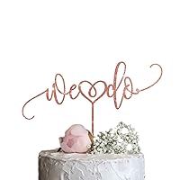We Do Cake Topper, Elegant Script Cake Topper, Handwritten Calligraphy Wedding or Engagement Cake Topper, Rose Gold Silver Glitter