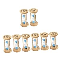 8 Pcs Hourglass Toy for Tooth Brushing Sand Glass Housewarming Presents Cooking Timer Clock House Warming Present Japanese Decor Cake Decorations Toys Wood Groceries Casual