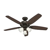 Hunter Fan Company Hunter 53238 Transitional 52``Ceiling Fan from Builder Plus Collection Dark, New Bronze Finish