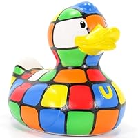 80s Cube (Rubicks) Rubber Duck by Bud Ducks | Elegant Gift Packaging - 