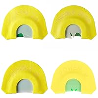 Hunters Specialties HS Strut Fearsome 4 Premium Flex Hunting Realistic Sounds Diaphragm Yellow Tape Turkey Call 4-Pack, Black