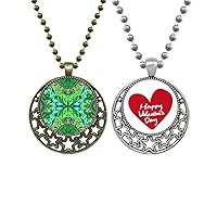 euan style flowers lines pattern pendant necklace mens womens valentine chain