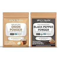 SPICE TRAIN, Onion Powder(397g) + Black Pepper Powder(283g)