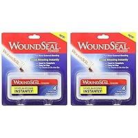 WoundSeal Topical Powder Wound Care First Aid for Cuts, Scrapes and Abrasions Single Use, 4 Count (Packaging May Vary) (Pack of 2)