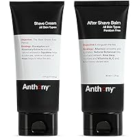 Anthony Shave Cream, 6 Fl Oz, and Anthony Aftershave Balm, 3 Fl Oz