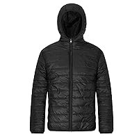 Men's Lightweight Down Jackets Hooded Coats Winter Warm Casual Solid Color Zipper Long Sleeve Hoodie Outerwear
