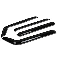 Auto Dynasty Pair of Front Rear Tape-On Window Visors Deflector Rain Guard Compatible with Hummer H3 2006-2010, Driver and Passenger Side, Acrylic