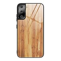 Wood Grain Tempered Glass Ultra Thin Phone Case for Samsung Galaxy A30 A50 A20 A10 S A21, Featured Back Cover(M03,A20/A30)