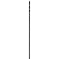 BOSCH BL2743 1-Piece 1/4 In. x 12 In. Extra Length Aircraft Black Oxide Drill Bit for Applications in Light-Gauge Metal, Wood, Plastic