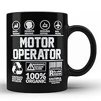 Funny Sarcasm Mug/Gift for Motor Operator Humor Black Coffee Mug By HOM Motor Operator Friends Birthday Coworker Colleague Unique