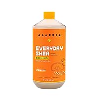 Alaffia Everyday Shea Bubble Bath, Soothing Support for Deep Relaxation and Soft Moisturized Skin | Made with Fair Trade Shea Butter | Cruelty-Free | No Parabens | Vegan, Unscented 32 Fl Oz