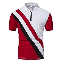 Men's Short Sleeve Athletic Shirts Loose Fit Stretch T-Shirt for Men Casual Soft Tops Dressy Collared Tees