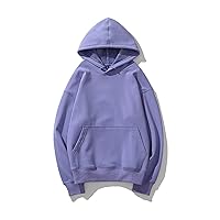 dagui Thickened Plus Velvet Dropped Shoulder Loose Silver Fox Velvet Hooded Solid Color Sweater Cotton Winter Cold and Warm Men's Clothing Purple Orchid 5XL